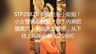 STP28820 美腿性感小姐姐！小女警情趣制服！脱下内裤肥唇美穴，手指大力揉搓，从下往上视角拍摄 VIP0600